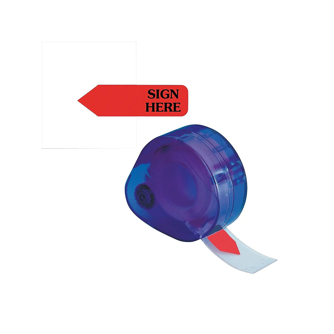 Label Sign Here Red Dispenser by Firt Healthcare Products, Inc.  ID 81024